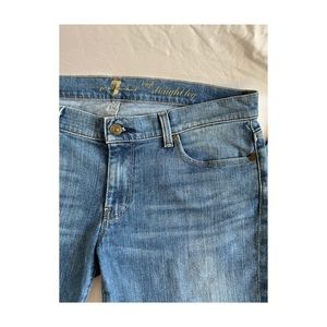 7 For All Mankind Crop Straight Leg Jeans